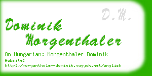 dominik morgenthaler business card